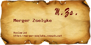 Merger Zselyke névjegykártya